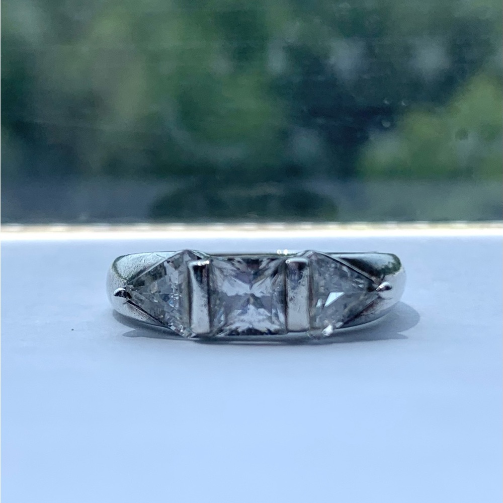 3-Stone Sterling Silver Ring